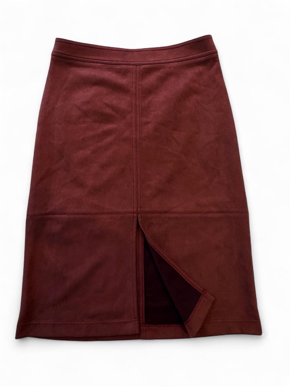 Women's Faux Suede Midi A-Line Skirt